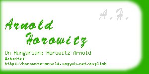 arnold horowitz business card